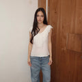 Frill Top - White