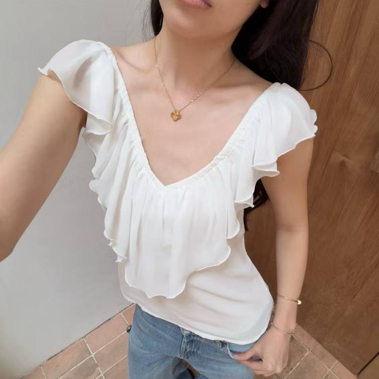 Frill Top - White