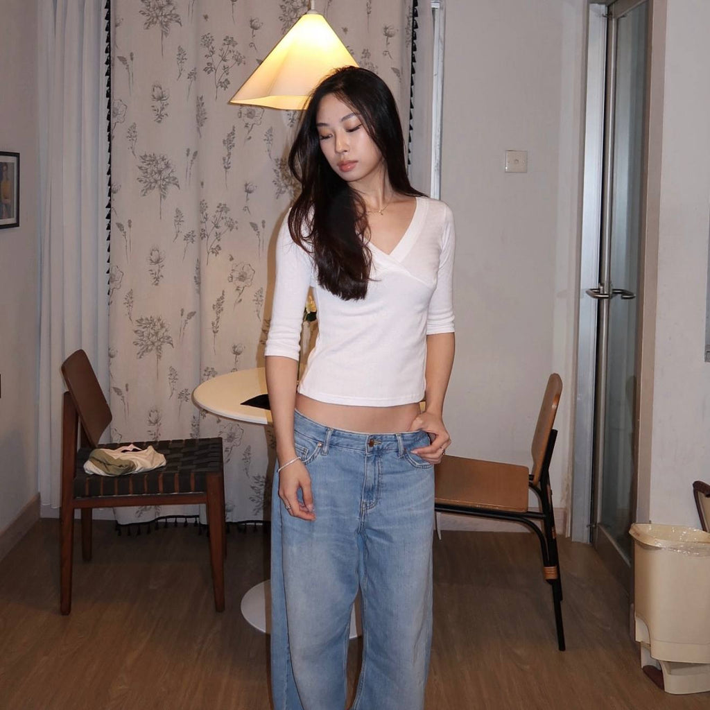 Bubble Pointelle Top - White