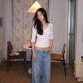 Bubble Pointelle Top - White