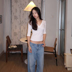 Bubble Pointelle Top - White