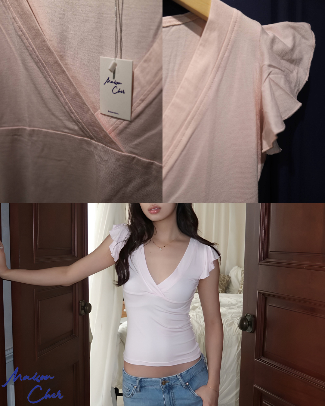 Plush Ruffle Top - Pink